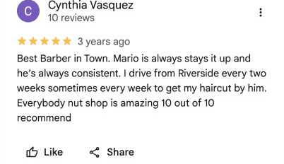 Five-star Google review 8 for Danny Barber Shop