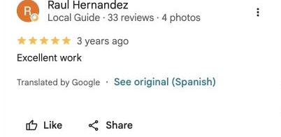 Five-star Google review 20 for Danny Barber Shop